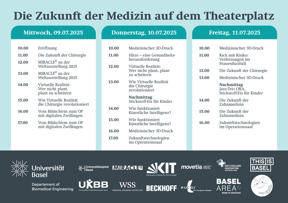 Flyer Rückseite: Programm des Events