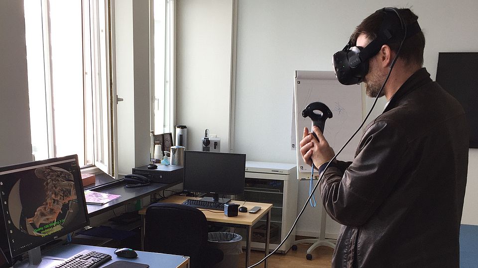 First patient uses SpectoVR software during a consultation at the University Hospital Basel