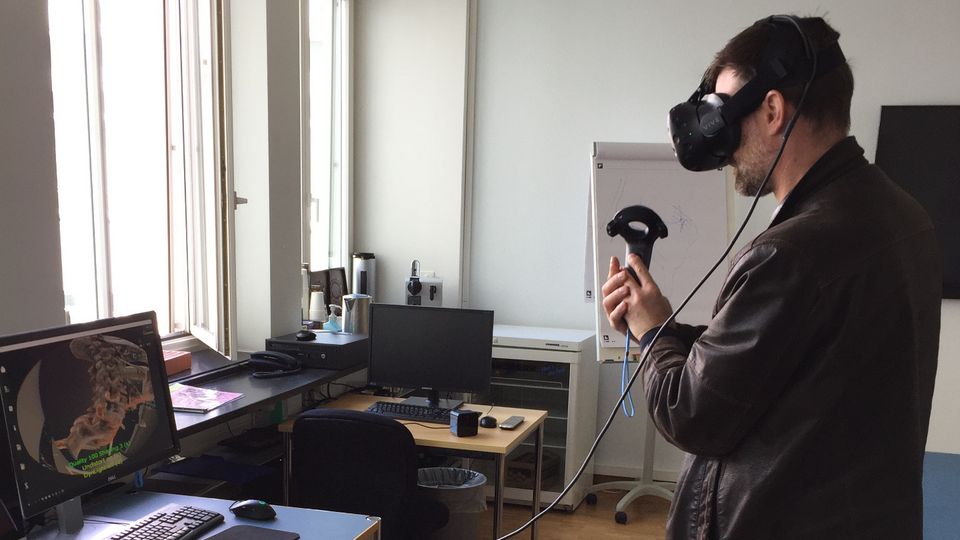 First patient uses SpectoVR software during a consultation at the University Hospital Basel